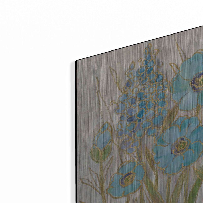 «Opalescent Floral I Blue» par Silvia Vassileva, H 12 po x l 12 po