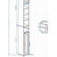 Grande armoire de rangement pour salle de bain mince, armoire de salle de bain autoportante 71 po avec 1 tiroir, 2 portes et 4 tablettes réglables