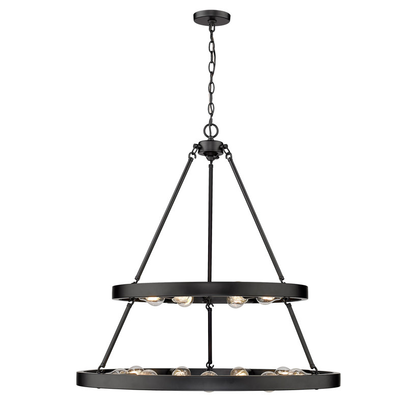Easterwood 15 - Light Steel Dimmable Round Chandelier