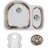 Lustertone 26.75" L x 20" W  Double Basin Undermount Kitchen Sink Kit