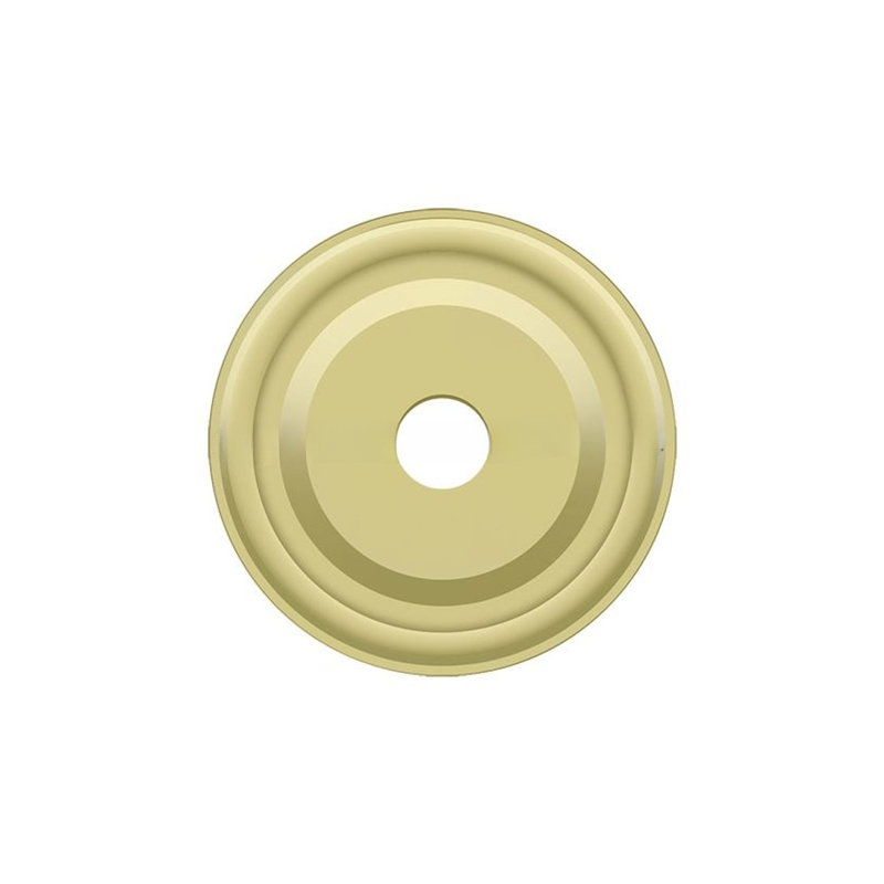 Plaque de base pour boutons Deltana BPRC100U3; 1 po de diamètre; finition laiton brillant, Laiton brillant