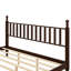 Lit très grand avec tête de lit en forme de gourde, style rétro, bois de noyer, sans sommier, stable et bruit - plateforme à lattes, bois