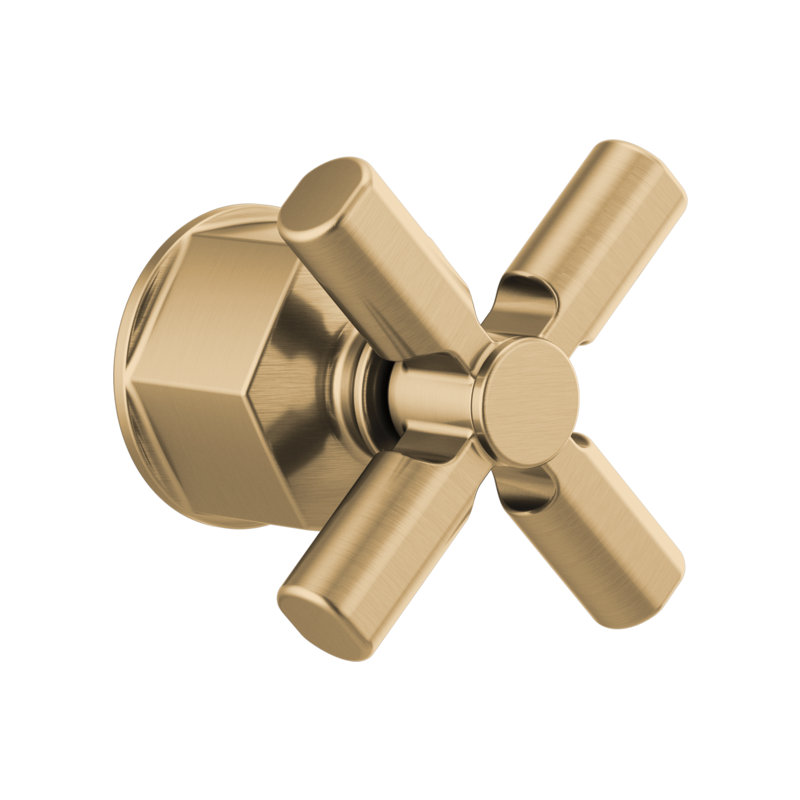 Invari® Single-Handle Floor Mount Tub Filler, Luxe Gold, Cross