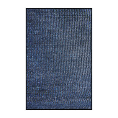 Tapis bleu Peri Jean