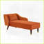 Méridienne en velours avec coussin Modern L 58,3 po pour salon / chambre à coucher