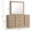 Commode 9 tiroirs avec miroir Hedrick