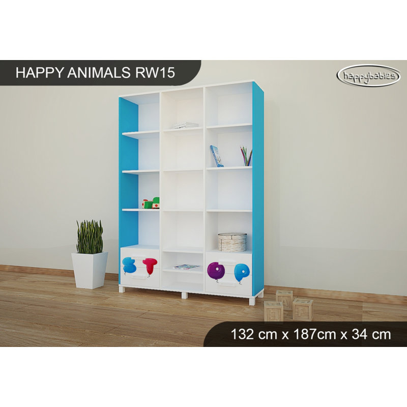 187cm H X 132cm W Kids Bookcase, Blue