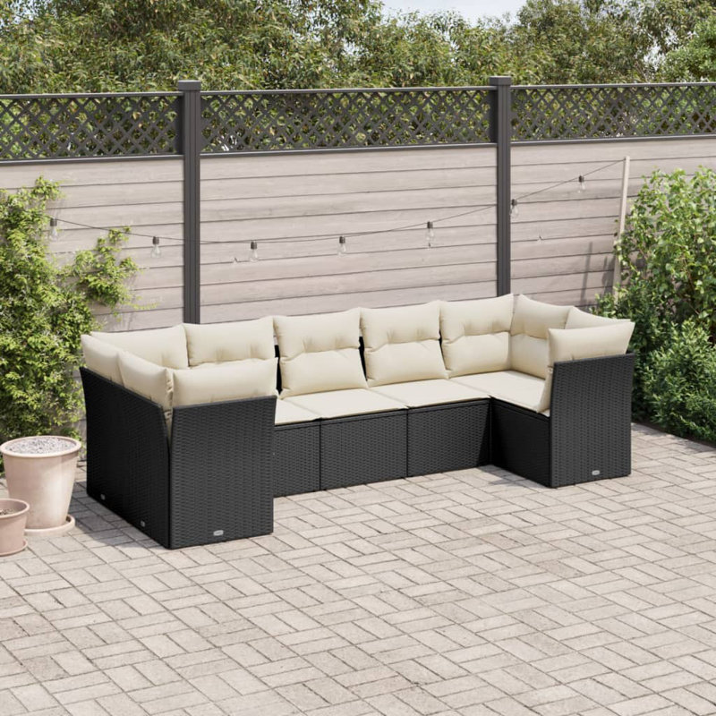 Vidaxl Garden Sofa Set Black