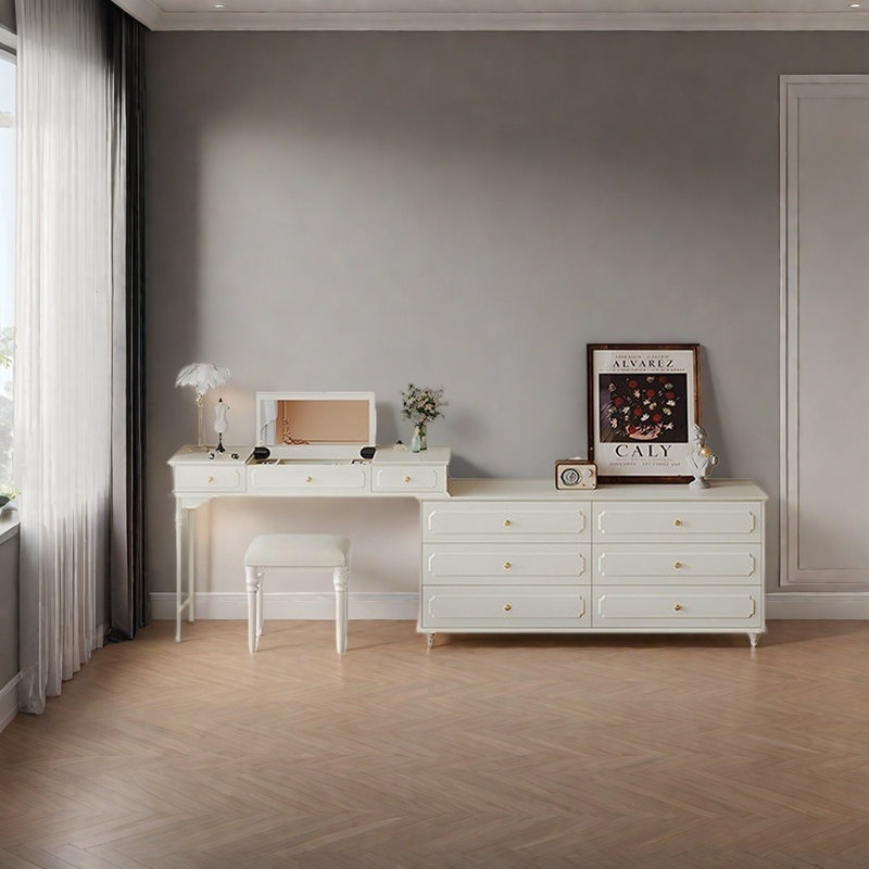 Commode à clapet de style rétro, Blanc