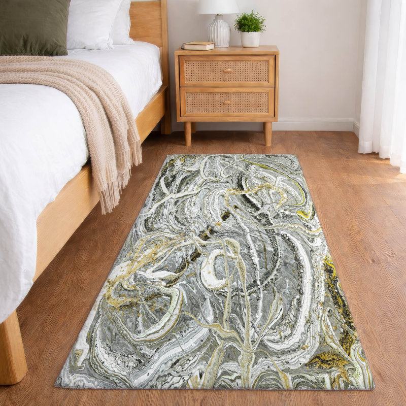 Tapis à poil long de qualité supérieure lavable à la machine ADS57, Tapis de couloir 2 pi 3 po x 7 pi 6 po