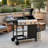 2+2 Multi-Function Burner Gas Grill And Griddle Combo For Outdoor Cooking While Camping Or Tailgating - BBQ,FRYING,PIZZA