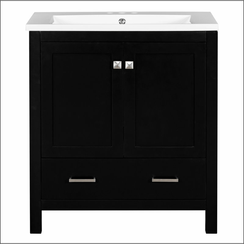 Meuble-lavabo 30 po avec lavabo simple, armoire encastrée Combo