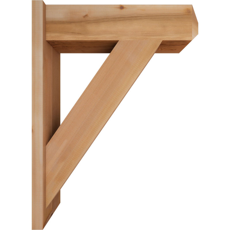 Artisan traditionnel en bois rustique, Cèdre rouge occidental l 7 1/2 po (lisse), P 26 po x H 34 po