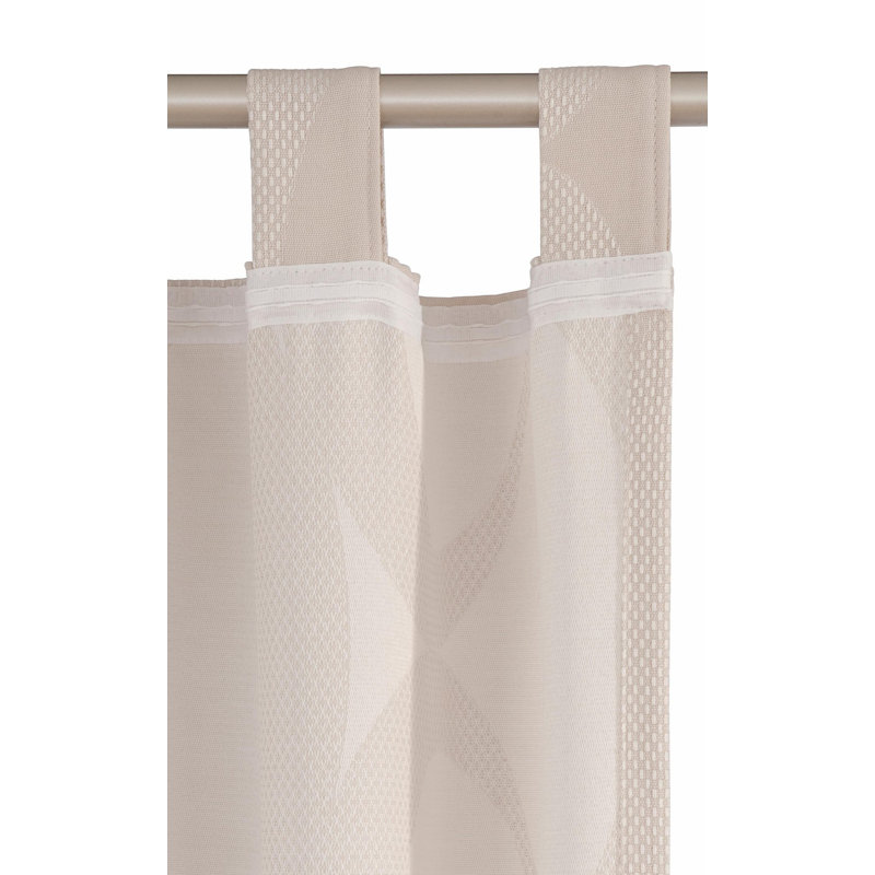 Genora Room Darkening Curtain, 245cm H x 135cm W, Beige