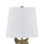 Lampe de table 20 "en résine de renard doré avec abat-jour monocoque et lin