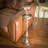 Brushed Silver Finish Drink Size Accent Table