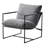 29" W Upholstered Sling Accent Chair with Metal Frame-675816426