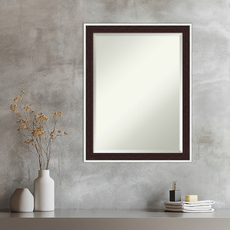 Miroir mural Maya, Argent espresso, 27,25 po x 21,25 po