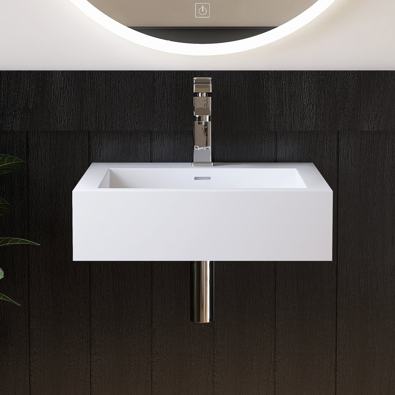 MEDUNJESS 19'' Small Wall Mount Bathroom Sink Vessel Bathroom Sink