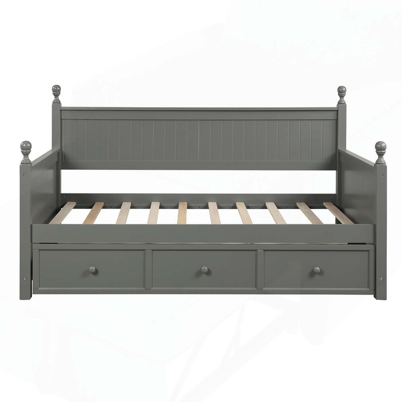 Butledge Daybed with Drawers, Gray