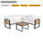 Ensemble de conversation d'extérieur en bois d'acacia avec coussins 4 pièces Brycen-1589730908