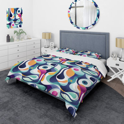 Ensemble de housse de couette colorée Popart Groovy Gradient Canvas III