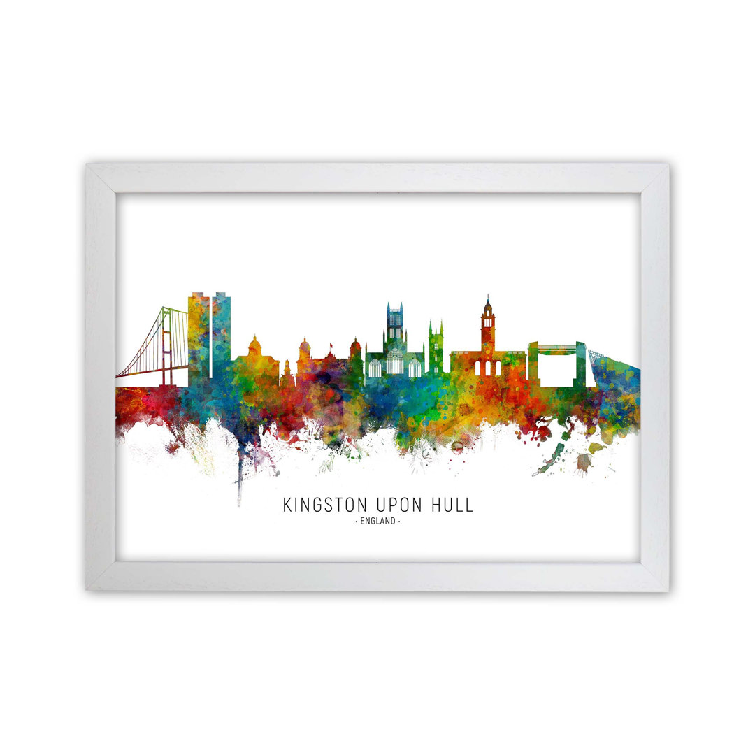 Kingston Upon Hull England Skyline by Michael Tompsett - Print