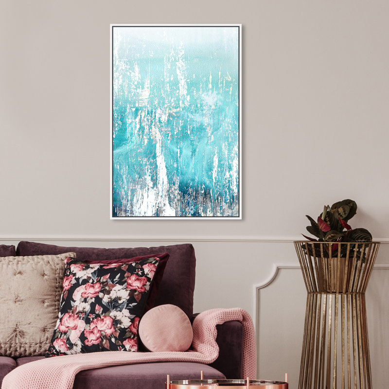 «Abstract by Your Side», reproduction d'art sur toile, Cadre blanc, H 30 po x l 20 po x P 1,5 po