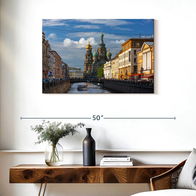 Vue du canal Nicci Griboyedov, H 24 po x l 36 po