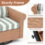 Chaise d'extérieur pivotante en rotin avec coussins