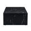 Table basse 39,3 x 23,6 x 11,8 po en MDF à texture de marbre
