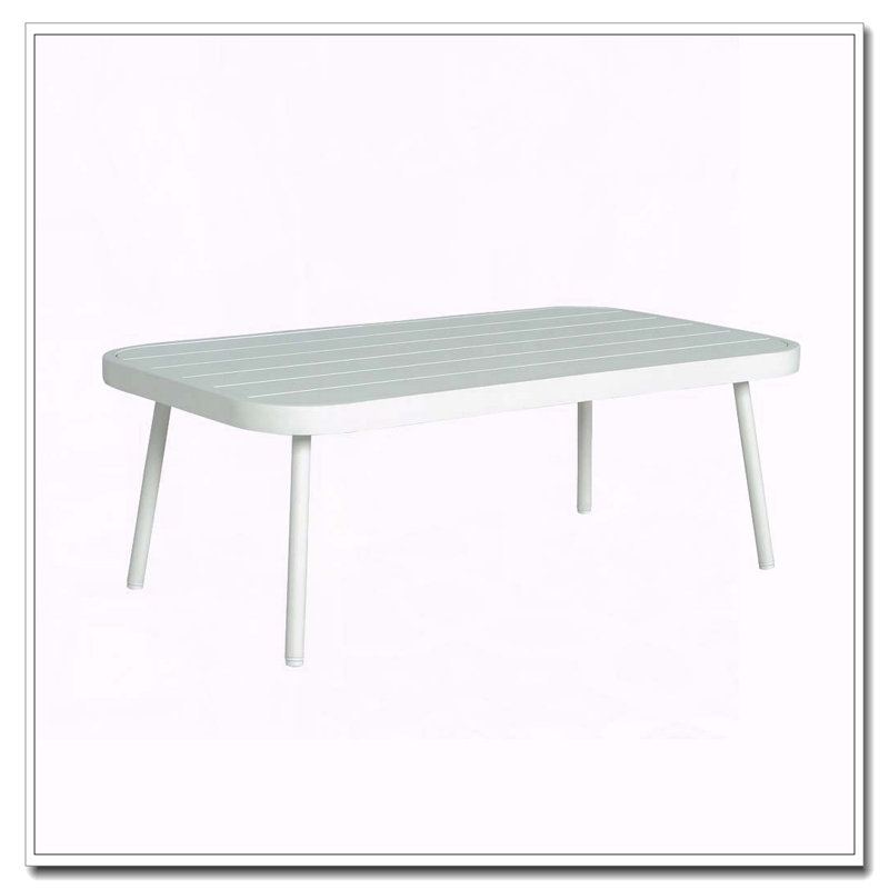 Causeuse et table en acier, Vert, blanc cassé