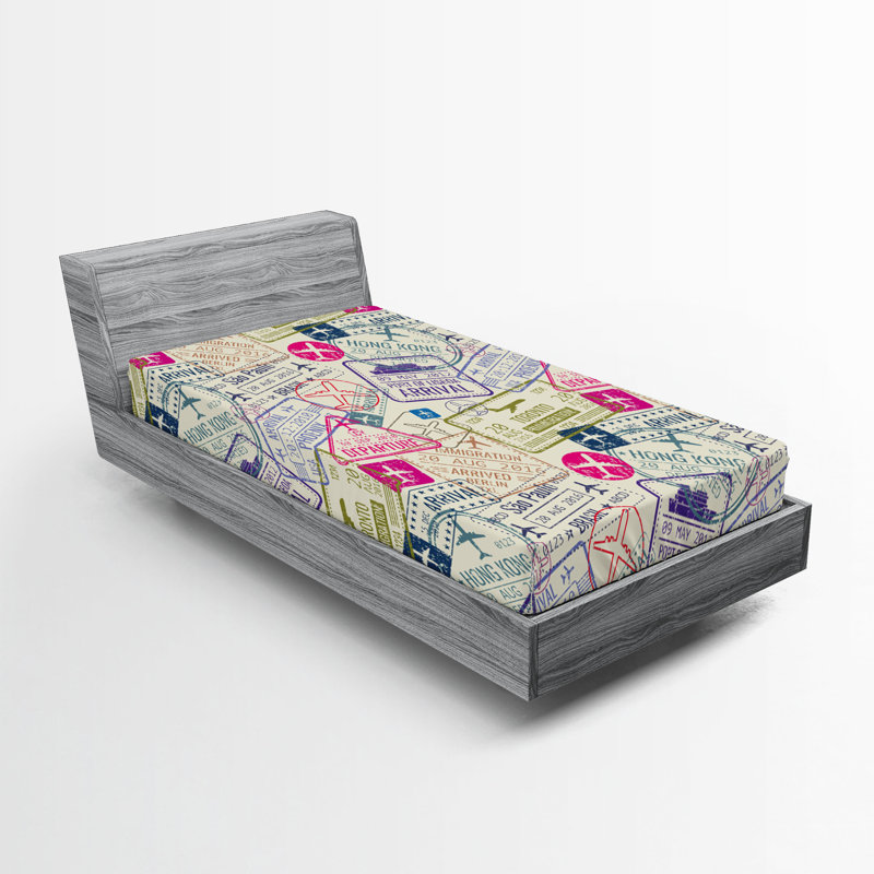 Ensemble de 2 drap-housse pour avion Ambesonne, Drap-housse de taille simple