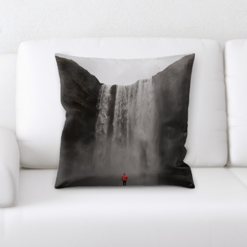 Waterfall Microsuede Reversible Throw Pillow