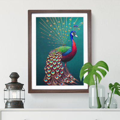 Artistic Peacock - Framed Print