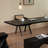 Modern black solid wood acrylic table set