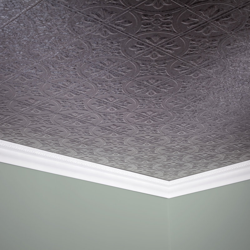 Panneau de plafond décoratif en vinyle 2 pi x 4 pi FASÄDE, Acier galvanisé