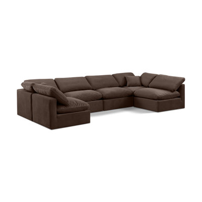 Hinami Velvet U-Shaped Sectional Reversible
