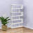 Deeter Modern Bookcase with Six Shelves in White, 75.23" H X 43.21" W X 11.22" D-122987741
