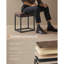 Repose-pieds repose-pieds, repose-pieds rectangulaire, tabouret de coiffeuse, repose-pieds, plateau réversible, table d'appoint Capacité de charge de 660 lb, vestibule de salon de chambre à coucher, brun noyer ULOM079K01