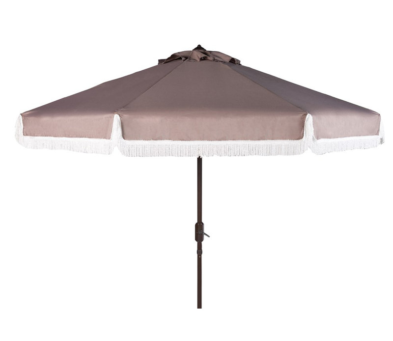 Outdoor Argentina Beach Parasol, Grey/White
