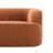Spacious Orange Modern Sofas, Chenille Upholstered, No Assembly Needed For Home