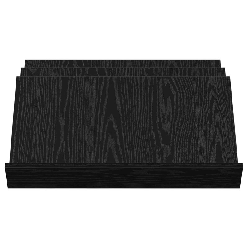 Wood Free Standing Magazine Rack, Black