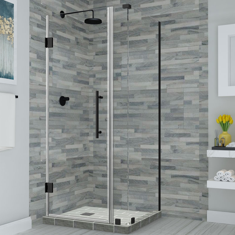Bromley Frameless 34.25" x 72" Rectangle Hinged Shower Enclosure