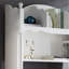 Bureau blanc rectangulaire en bois massif-1398854054