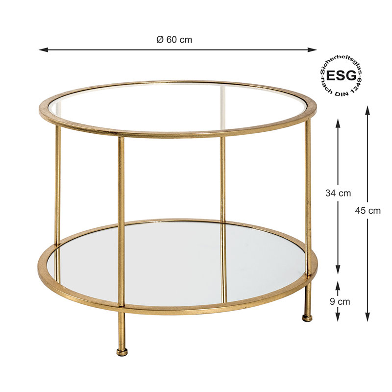 Loftus Glass Top End Table