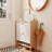 Cabinets | 31.5 Inch Narrow Freestanding Shoe Storage Cabinet with 2 Flip Drawers, Solid Wood Legs, Off-white &amp; Natural Wood | Scandinavian | Entryway