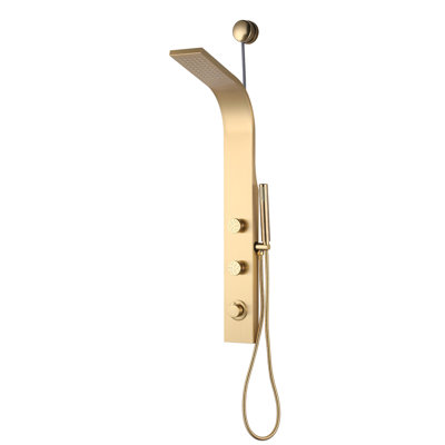Cici Series 39 In. 2-Jetted Shower Tower With Heavy Rain Shower And Body Jets And Spray Wand