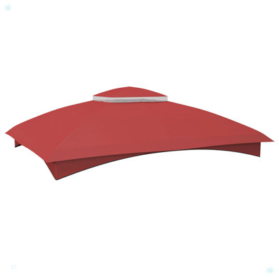 Trennis Gazebo Canopy Replacement, 2-Tier Outdoor Gazebo Cover Top Roof with Drainage Holes