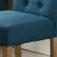 Chaise de salle à manger 2 pièces en bois massif bleu - Rembourrage de 2 chaises-852913057-852913058
